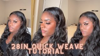 3 bundles for 27  Quick Weave Tutorial  Organique 28in Body Wave  Is It Worth It 👀 [upl. by Atinauq]