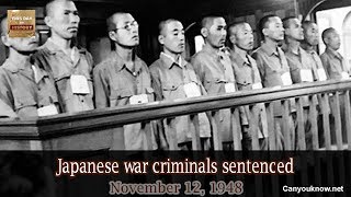 Japanese war criminals sentenced [upl. by Ikcaj]