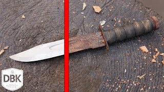 Restoring A Rusty Knife  Whats more Satisfying [upl. by Adnahsor424]