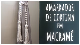 PRENDEDOR de CORTINA em MACRAMÊ Tutorial Fácil para Iniciantes [upl. by Huberman406]