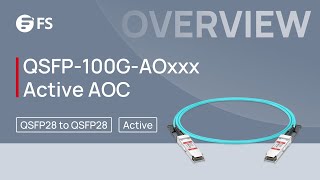 100G QSFP28 Active Optical Cable Overall Introduction  FS [upl. by Meryl]