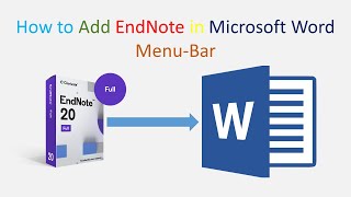 How to Add EndNote Toolbar in Microsoft Word [upl. by Adniral]