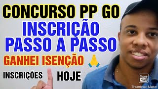 Concurso PP GO fazendo a inscrição passo a passo do concurso polícia penal de Goiás e ganhei isenção [upl. by Laktasic]