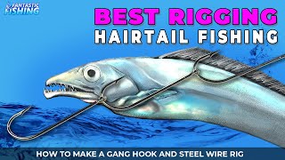 Best Way  How To Make the Best Rig To Catch More Hairtail With Gang Hook for Night Fishing [upl. by Sontich]