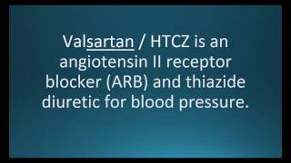 How to pronounce valsartan  hydrochlorothiazide Diovan HCT Memorizing Pharmacology Flashcard [upl. by Kcirdnek139]