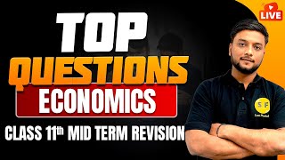 Class 11th Top important Questions of Economics 202425  Live Mid Term Revision with Vipul Sir [upl. by Liuka]