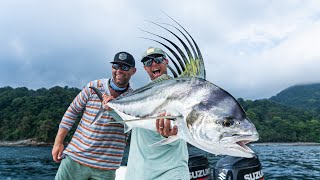 Rooster fish fishing paradise at the Darien lodge chasing monsters on the fly in paradise [upl. by Iruj]