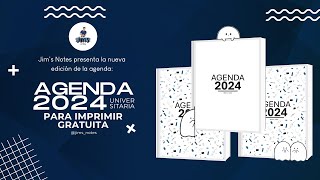 Agenda 2024 Gratis  Agenda Universitaria 2024 Gratuita  Llegar con todas al 2024 E01 [upl. by Aiekahs552]