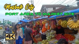 MASBATE CITY PORT AREA TO PUBLIC MARKET  4K VIRTUAL WALKING TOUR [upl. by Camilia351]