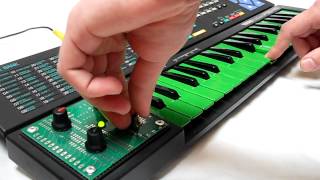 RC CIRCUIT BENT GREEN FM SYNTH YAMAHA PSS140 KEYBOARD  SYNTHESISER [upl. by Leahcam]