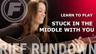 Learn to play quotStuck In The Middle With Youquot Acoustic  Riff Rundown [upl. by Castle]