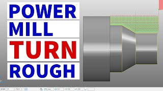 PowerMill Turning Roughing Toolpath and Post Processor [upl. by Renato283]