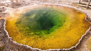 Geysers Hot Springs Yellowstone National Park in the United States Time Lapse  Instrumental Music [upl. by Kiryt634]