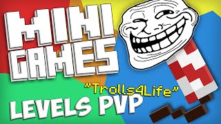 Minecraft MiniGame Levels PVP quotTrolls4Lifequot wBlitzwinger [upl. by Janerich]