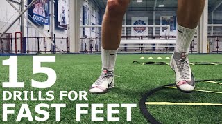 15 Fast Footwork amp Coordination Drills  Full Fast Feet Training Session For Athletes [upl. by Nnylear]