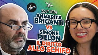 Annarita Briganti vs Simone Pillon  Il diritto allo schifo  La Zanzara el 22072024 [upl. by Jarrell115]