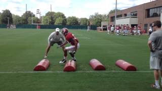 Outside Linebacker Drills Florida Atlantic Week 9314 [upl. by Adniralc]