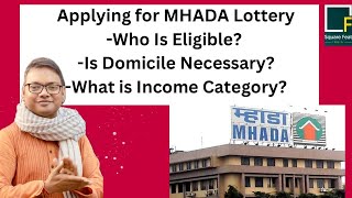 Applying for MHADA Lottery Who is eligible Is domicile necessary [upl. by Dagmar50]