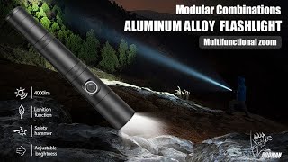 Modular combination flashlight with 8 functions [upl. by Cornall]