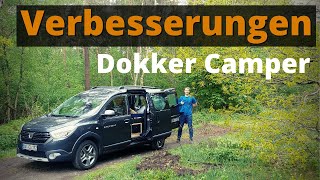 5 Optimierungen am Dacia DOKKER CAMPER Campal CAMPINGBOX ⛺ Fenster auf bei Regen 🌧️  Vorhänge [upl. by Yvehc]