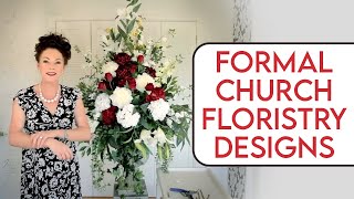 Formal Church Arrangement Floristry Tutorial [upl. by Eryn]