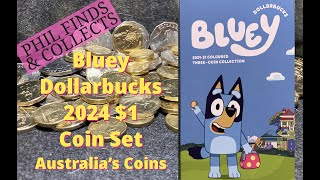 Bluey Dollarbucks 2024 1 coloured coins set Review [upl. by Rennob]