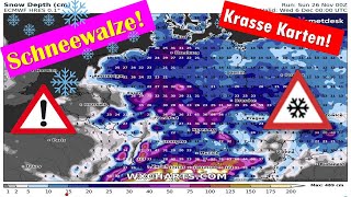 SCHNEEWALZE Wettermodell außer Rand und Band Schneemassen schütten Deutschland zu Seriös [upl. by Mignon109]