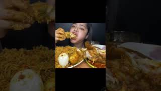 Maddy eating spicy chicken biryani 🍗 mukbang eatingshow foodchallenge food eating shortsfeed [upl. by Croom]