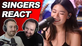 Singers React to Gigi de Lana GG Vibes  The Lazy Song  Reaction [upl. by Anaile332]