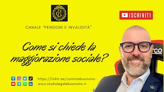 Come si chiede la maggiorazione sociale sulla pensione di inabilità civile [upl. by Boice]