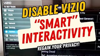 How to Disable Vizio quotSmart Interactivityquot [upl. by Oznola875]