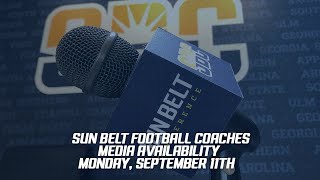 Sun Belt Football Coaches Media Availability  September 11 [upl. by Myrle]