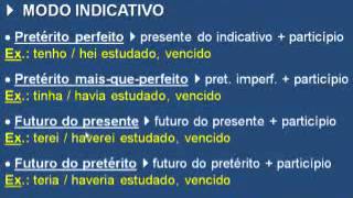 57 Verbo Flexões de Modo e Tempo [upl. by Sayers]