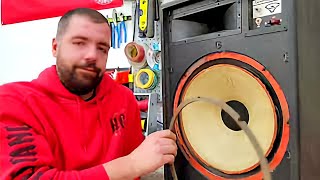 How to Refoam a 15quot Cerwin Vega woofer 153w [upl. by Aikemat401]