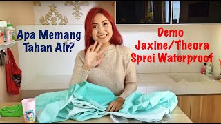 Unboxing Review Jaxine Sprei Waterproof Anti Air Ompol [upl. by Nahn]