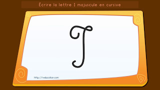 Écrire lalphabet Apprendre à écrire la lettre I majuscule en cursive [upl. by Shepperd]