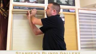 How to Remove and Reinstall a Cordless Hunter Douglas Honeycomb Shade by Stampers Blinds Gallery [upl. by Dwight79]