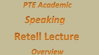 PTE Test Speaking Retell Lecture PTE Exam Training in Hindi [upl. by Avla166]