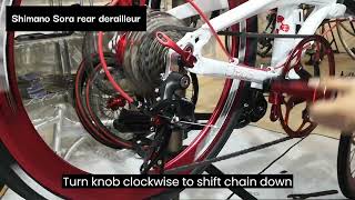 Shimano Sora rear derailleur gear indexing foldingbike bikelife bikelover bike [upl. by Clayborn]