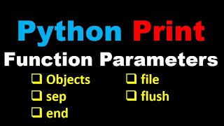 Python 3 Basics  101  Python Print Function Parameters [upl. by Taam966]