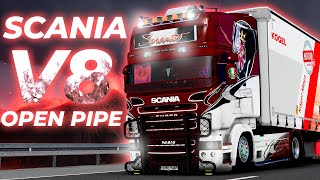 ETS2 MODS SCANIA V8 Open Pipe Sound Mod By Rudi 1485 [upl. by Phylis]