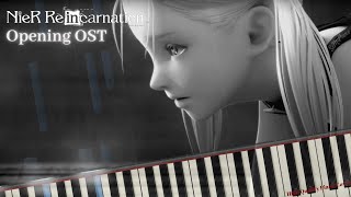 NieR Reincarnation  Opening Movie OST Inori  祈り Piano Cover Synthesia ニーア リィンカーネーション [upl. by Sutit]