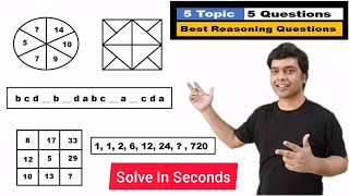 5 Important Reasoning Questions  Maths Puzzles  imran sir maths [upl. by Becker169]