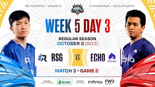 MPL PH S12  W5D3  RSG vs ECHO  GAME 2 [upl. by Lamak]