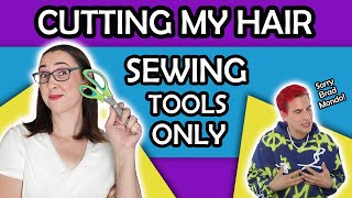 I Cut My Hair Using Only Sewing Tools  Brad Mondo Wolf Cut Tutorial [upl. by Nal]