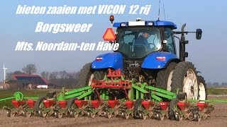 Bieten zaaien met VICON 12r Mts Noordamten Have [upl. by Moht496]