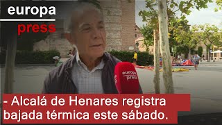 Habitantes de Alcalá de Henares remarcan el descenso térmico de este sábado [upl. by Annetta]