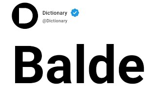 Balde Meaning In English [upl. by Ylecara]