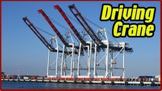 Container Crane Operation w Commentary HD Operators POV Discharging 40′ Load to Chassis [upl. by Eevets883]