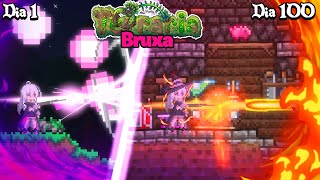 PASSEI 100 DIAS COMO UMA BRUXA NO TERRARIA [upl. by Barrada]